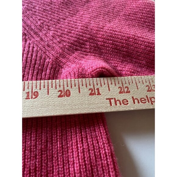SUNDANCE pink v-neck ribbed cashmere sweater M boho preppy coquette - Picture 7 of 8